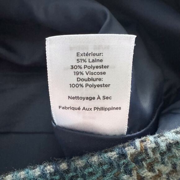 Talbots Wool Blend Pencil Skirt Womens Sz 8 Blue Plaid short Professional Preppy - Picture 5 of 10